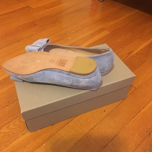 LAURA BELLARIVA Suede flat pointy toe shoe blue - Picture 4 of 5